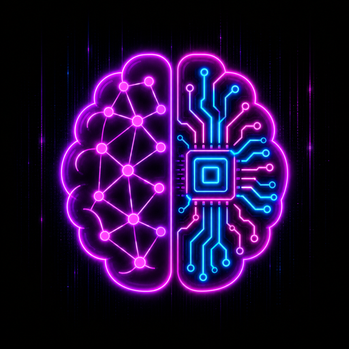 Неоновый мозг-нейросеть — AI