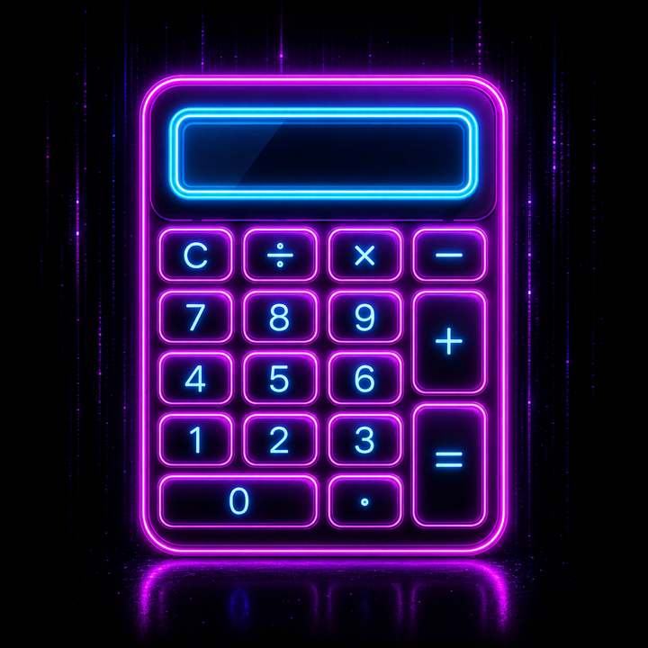 Неоновый калькулятор — Math